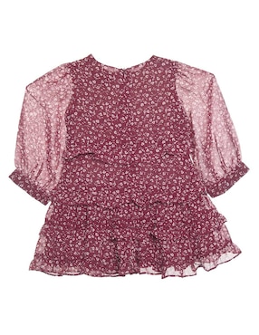Vestido Bardot Junior manga regular para niña