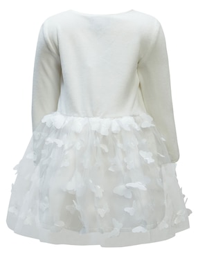 Vestido Bardot Junior manga regular para bebé niña