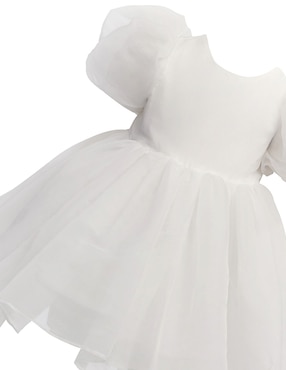 Vestido Bardot Junior manga globo para bebé niña