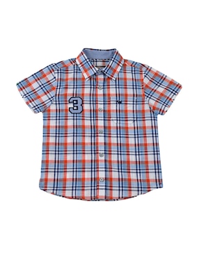 Camisa Casual Ferrioni De Algodón Manga Corta Para Bebé Niño