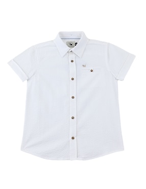 Camisa Casual Ferrioni De Algodón Manga Corta Para Bebé Niño