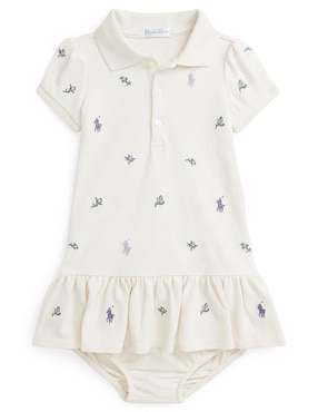 Vestido Con Calzón Polo Ralph Lauren Manga Regular Para Bebé Niña