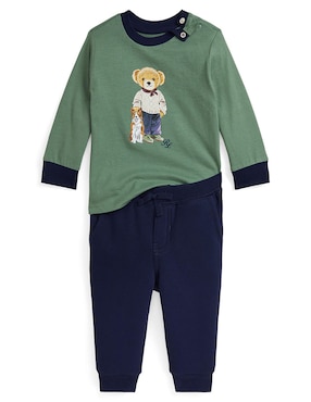 Conjunto Pants Polo Ralph Lauren De Algodón Para Bebé Niño 2 Piezas