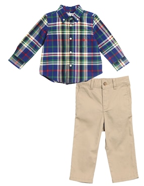 Conjunto Polo Ralph Lauren De Algodón Para Bebé Niño 2 Piezas