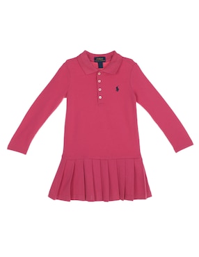 Vestido Polo Ralph Lauren Manga Regular Para Bebé Niña