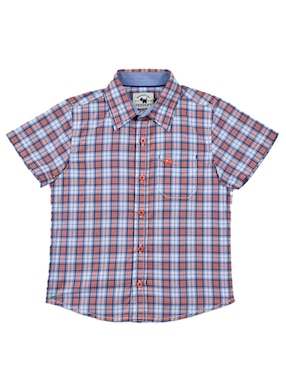 Camisa Casual Ferrioni De Algodón Manga Corta Para Bebé Niño