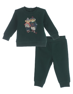 Conjunto Pants Polo Ralph Lauren De Algodón Para Bebé Niño 2 Piezas