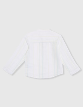 Camisa casual Mon Caramel Collection de lino manga larga para niño