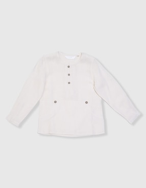 Camisa casual Mon Caramel Collection manga larga para niño