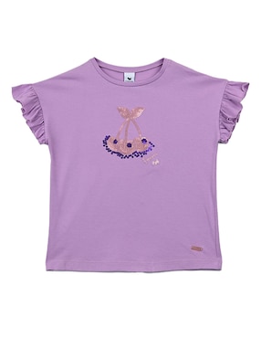 Playera Ferrioni Cerezas Manga Corta Para Bebé Niña