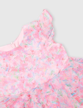 Vestido Bardot Junior manga cap para niña