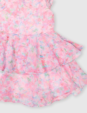 Vestido Bardot Junior manga cap para niña