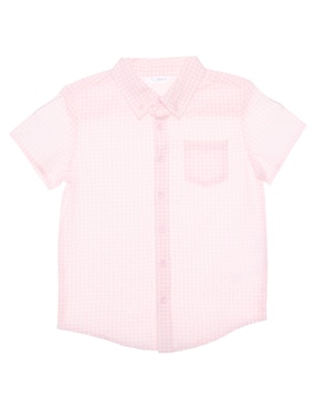 Camisa casual Mon Caramel de algodón manga corta para bebé niño