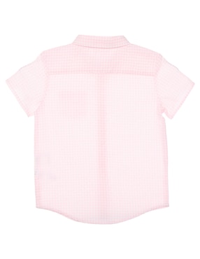 Camisa casual Mon Caramel de algodón manga corta para bebé niño