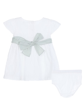 Vestido Mon Caramel manga cap para bebé niña