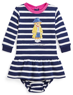 Vestido Con Calzón Polo Ralph Lauren Manga Regular Para Bebé Niña