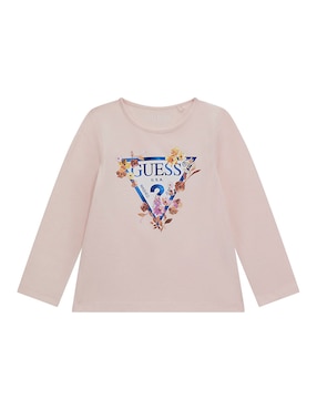 Playera Guess FALL2024 Manga Larga Para Bebé Niña