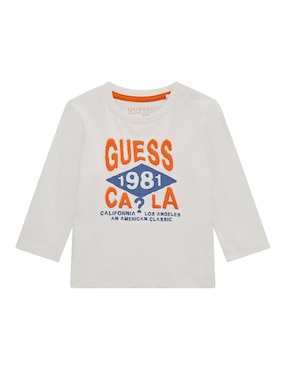 Playera GUESS Fa24 Manga Larga Para Bebé Niño