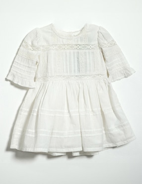 Vestido Mon Caramel manga regular para bebé niña