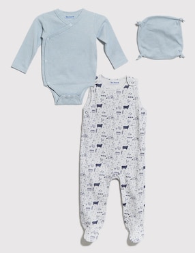 Conjunto Mon Caramel de algodón para niño