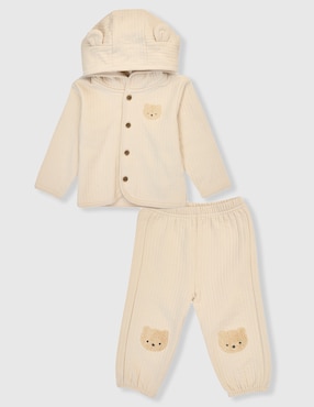 Conjunto pants Mon Caramel de algodón para bebé niño 2 piezas