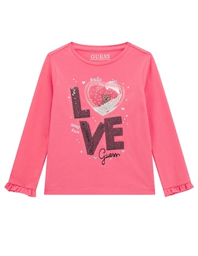 Playera GUESS Manga Larga Para Bebé Niña