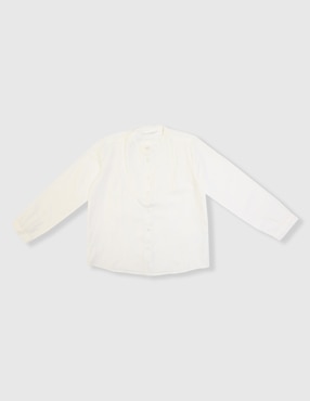 Camisa de vestir Mon Caramel Collection de algodón manga larga para niño