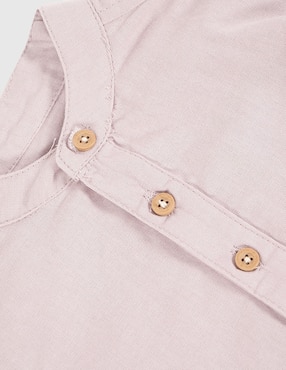 Camisa de vestir Mon Caramel Collection de algodón manga larga para bebé niño