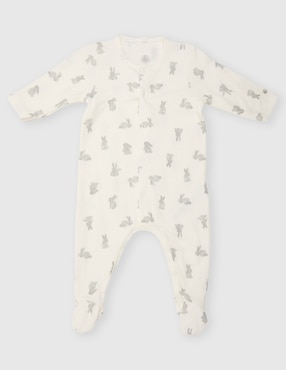 Mameluco Petit Bateau de algodón para bebé