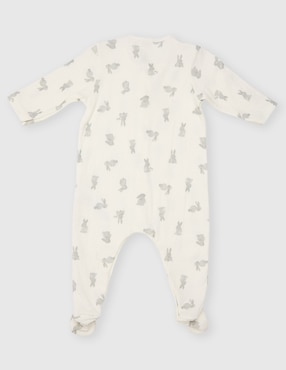 Mameluco Petit Bateau de algodón para bebé