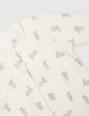 Mameluco Petit Bateau de algodón para bebé