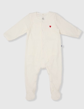 Mameluco Petit Bateau de algodón para bebé
