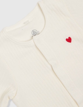 Mameluco Petit Bateau de algodón para bebé