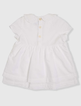 Vestido Petit Bateau manga regular para bebé niña
