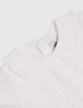 Vestido Petit Bateau manga regular para bebé niña