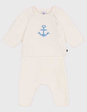 Conjunto Petit Bateau de algodón para bebé