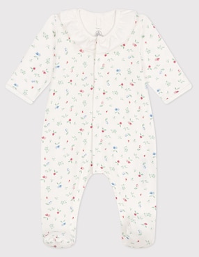 Mameluco Petit Bateau de algodón para bebé niña