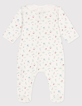 Mameluco Petit Bateau de algodón para bebé niña