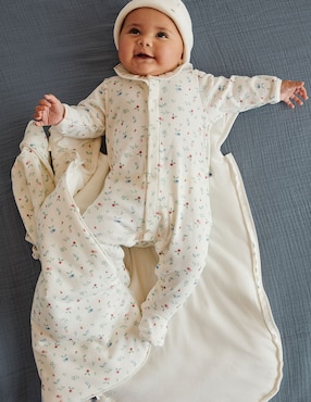 Mameluco Petit Bateau de algodón para bebé niña