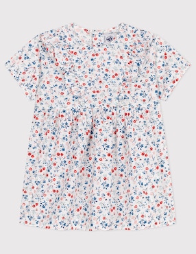 Vestido Petit Bateau manga regular para bebé niña