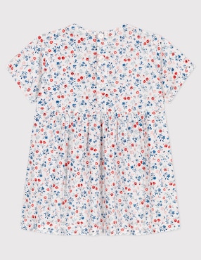 Vestido Petit Bateau manga regular para bebé niña