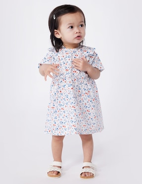 Vestido Petit Bateau manga regular para bebé niña