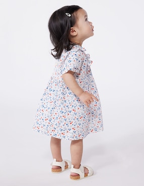 Vestido Petit Bateau manga regular para bebé niña