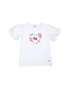 Playera Ferrioni Dog Manga Corta Para Bebé Niña