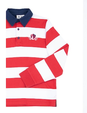 Playera tipo polo Ferrioni Catriel de algodón para bebé niño