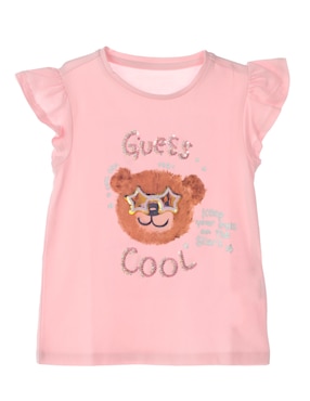 Playera GUESS Manga Corta Para Bebé Niña