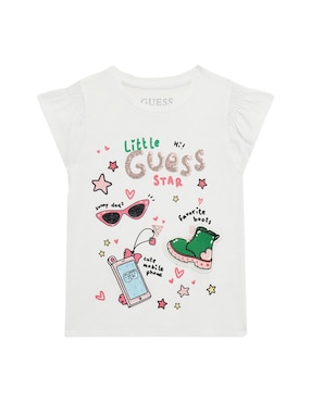 Playera GUESS Manga Corta Para Bebé Niña