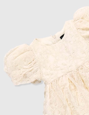 Vestido blusón Bardot Junior manga globo para niña