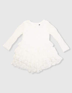 Vestido Blusón Bardot Junior manga larga para bebé niña