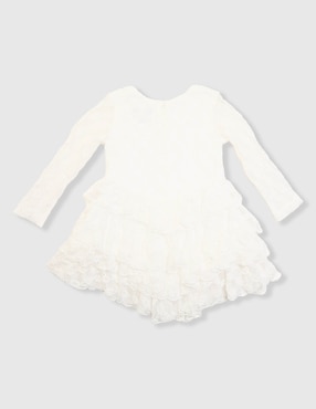 Vestido Blusón Bardot Junior manga larga para bebé niña